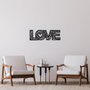 Wallity Love 5 Escultura de Pared de Metal Negra